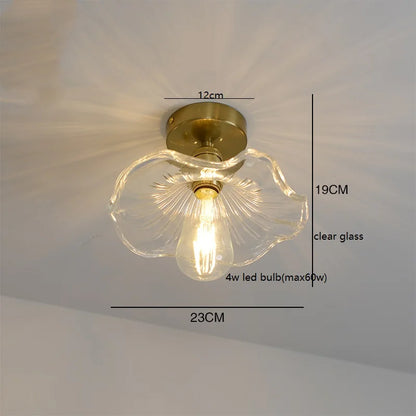 Éloise Amber Glas Kupfer Deckenleuchte