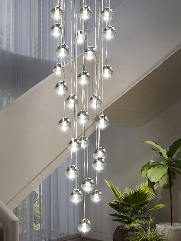 Seraphine Kristall-Wendeltreppen-Kronleuchter für luxuriöse Loft-Innenräume
