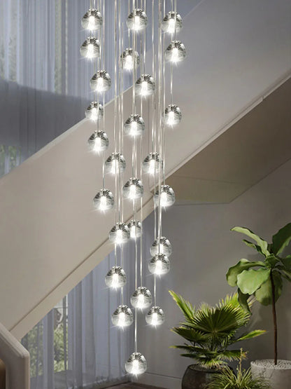 Seraphine Kristall-Wendeltreppen-Kronleuchter für luxuriöse Loft-Innenräume