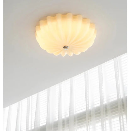 Éloise Medieval Cream Glass Pumpkin Ceiling Light