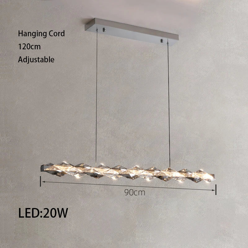 Élodie 2025 Moderner Ring Kristall LED Dimmbare Deckenleuchte Silber Dekor Lampe