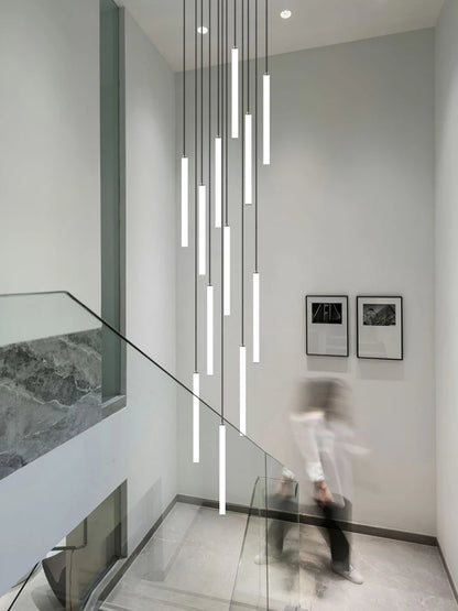 Colette Minimalist Nordic LED Staircase Chandelier