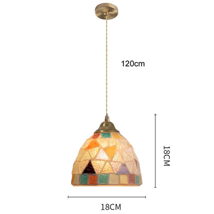 Isabelle Shell Glass Pendant Light Art Deco Bedside Lamp
