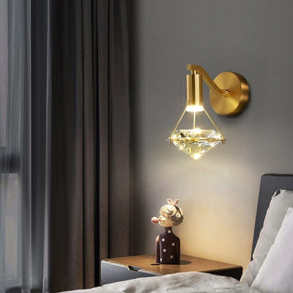 Aurélien Diamond Crystal Wall Lamp with Elegant Modern Glow