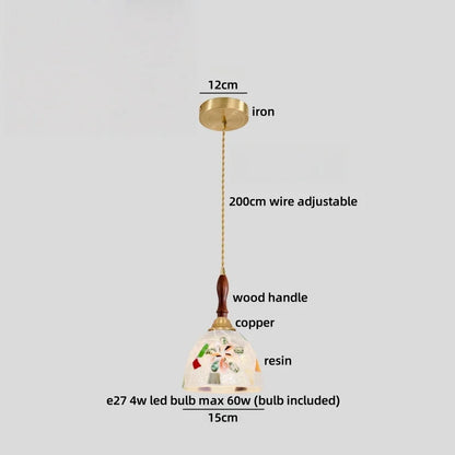 Isabelle Ceramic Pendant Light Japanese Vintage Style