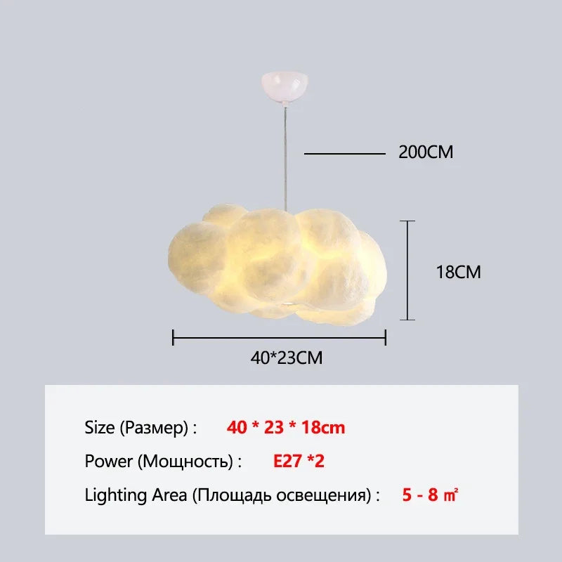Élodie Floating Cloud LED Pendant Light Modern Ceiling Chandelier