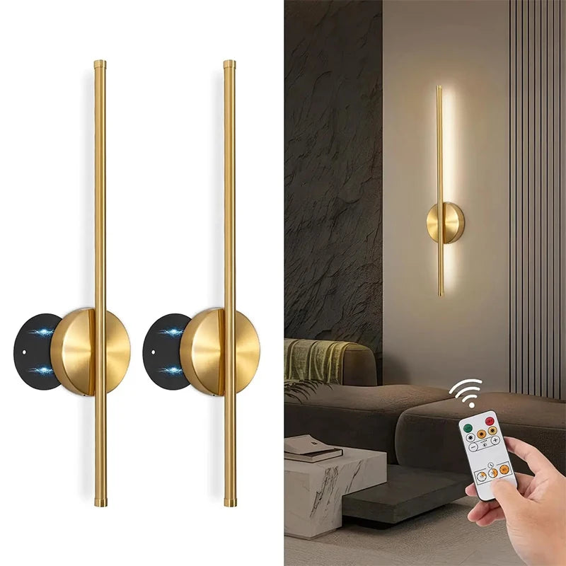 Élise Moderne Gold & Schwarz Wiederaufladbare LED Wandlampe