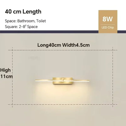 Élise Moderne LED Badezimmer-Wandleuchte 3-Farben-Licht