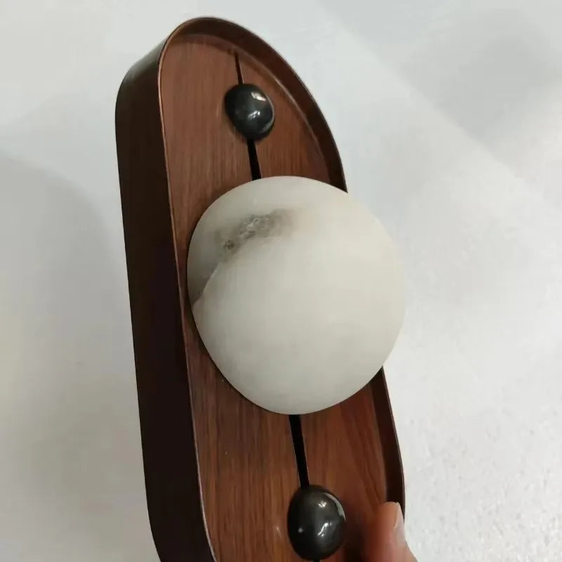 Élodie Soluna Sculpted Marble LED Wall Lamp