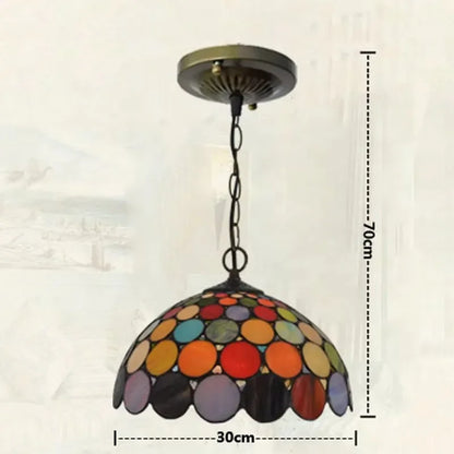 Colette Tiffany bunte Glas-Pendelleuchte mediterran