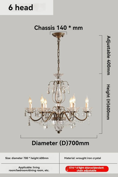 Vivienne Luxuriöser Kristall-Kerzen-Kronleuchter für elegante Interieurs