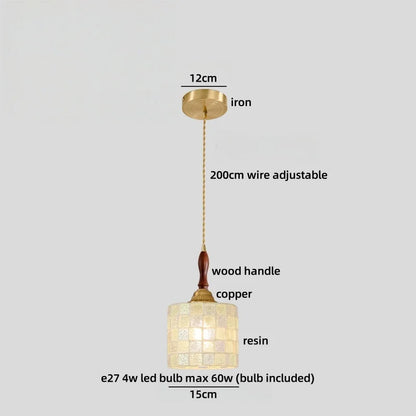 Isabelle Ceramic Pendant Light Japanese Vintage Style