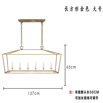 Vintage Gold Eisenkäfig Hängelampe für Esszimmer und Wohnbereiche