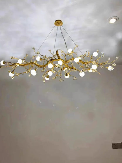 Élise Kristall-Ast-Kronleuchter Luxus-Villa Deckenleuchte