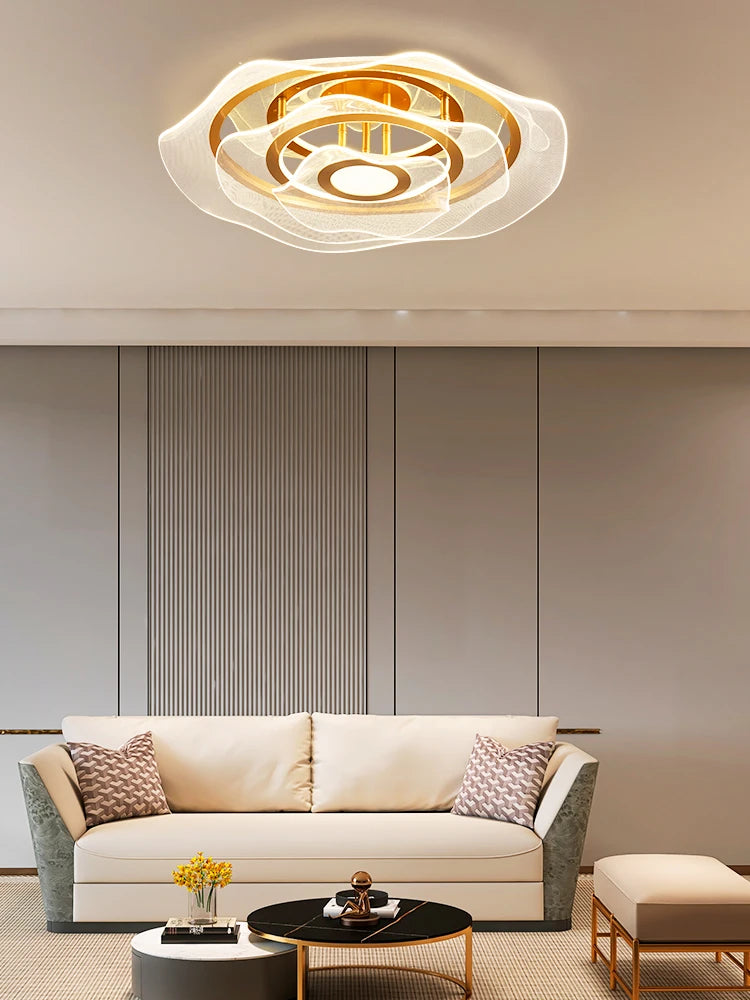 Amélie Gold Luxe LED Ceiling Chandelier Light