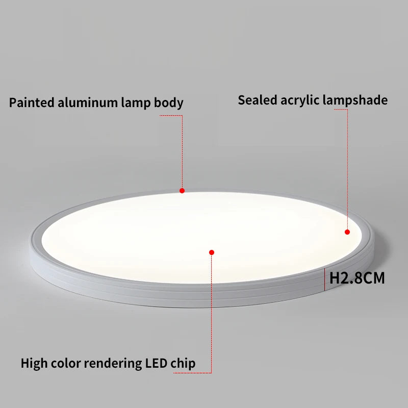Juliette Ultradünne LED-Deckenleuchte mit Fernbedienung Modern
