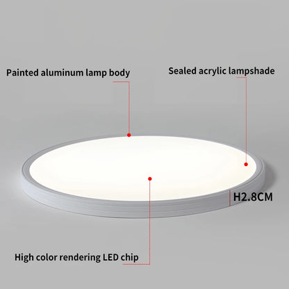Juliette Ultradünne LED-Deckenleuchte mit Fernbedienung Modern