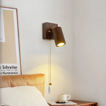 Camille Retro Walnussholz Einstellbare LED Wandstrahlerlampe