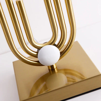 Orléans Moderne Gold Geometrische Tischleuchte