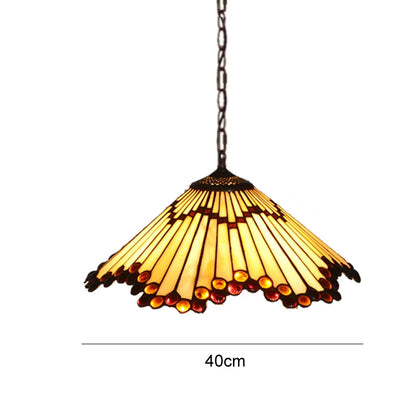 Colette Tiffany bunte Glas-Pendelleuchte mediterran