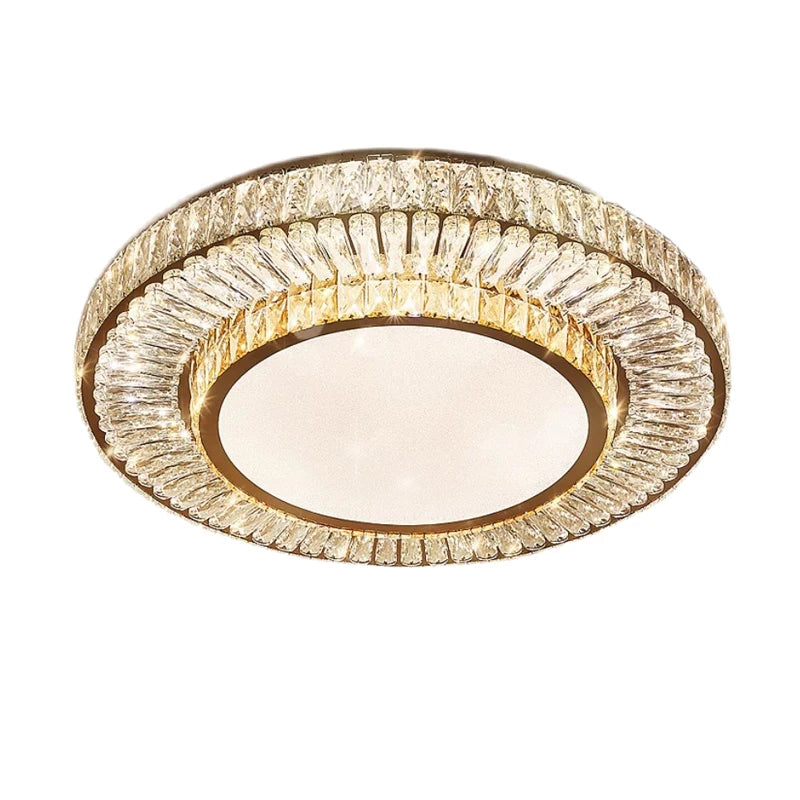 Isabella Luxury Gold Crystal LED Ceiling Light with Remote