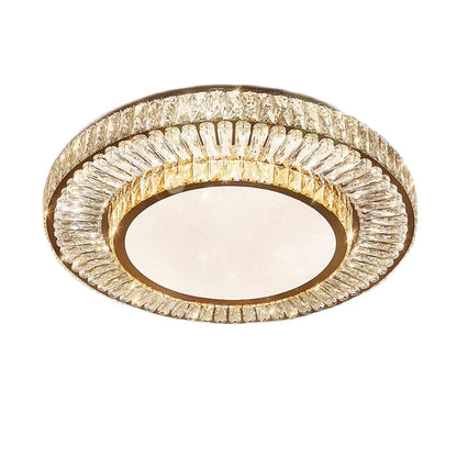 Isabella Luxury Gold Crystal LED Ceiling Light with Remote
