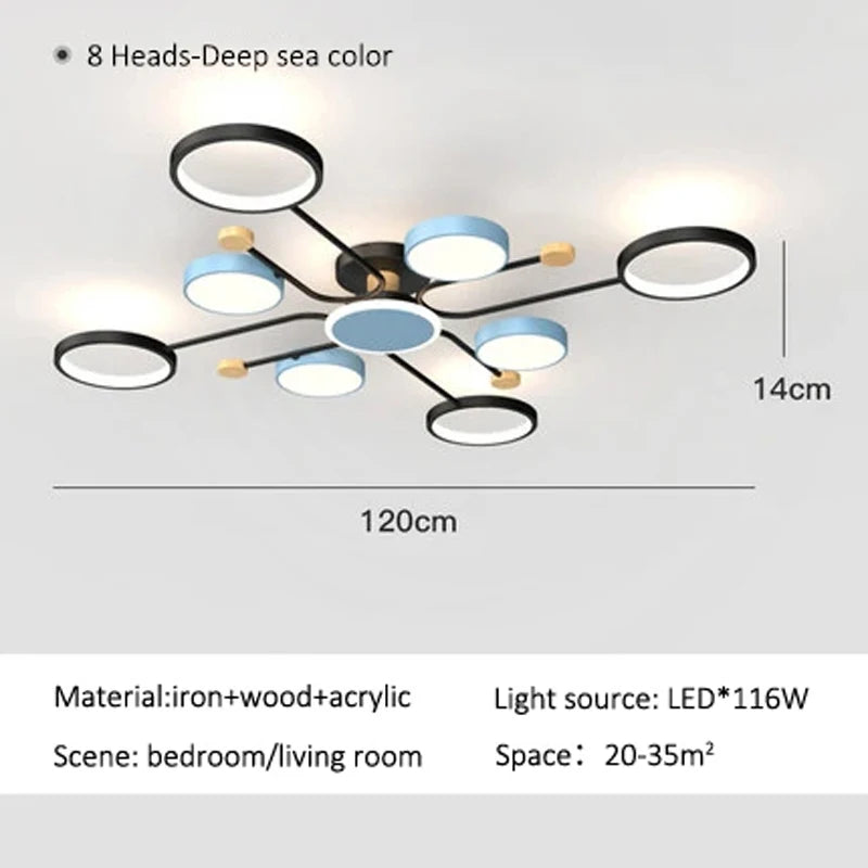 Céline Moderne Multi-Licht LED-Deckenleuchte