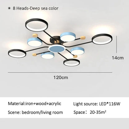 Céline Moderne Multi-Licht LED-Deckenleuchte
