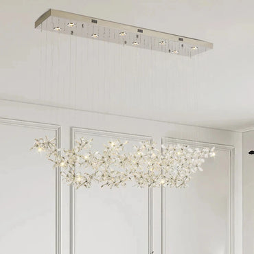 Moderne Luxus Blumen Kristall LED Pendelleuchte für Zuhause und Restaurant