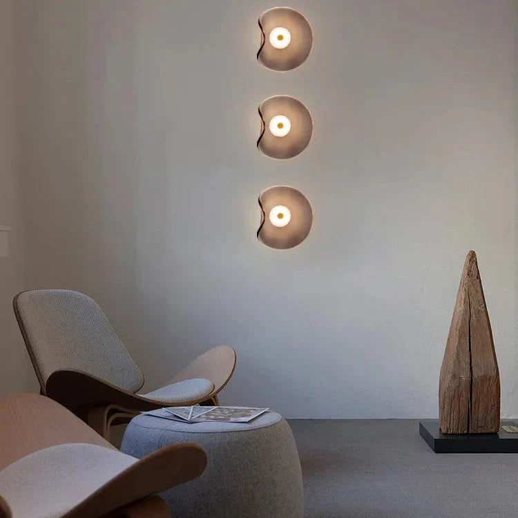 Élise Halo LED-Wandleuchte mit Glasschirm