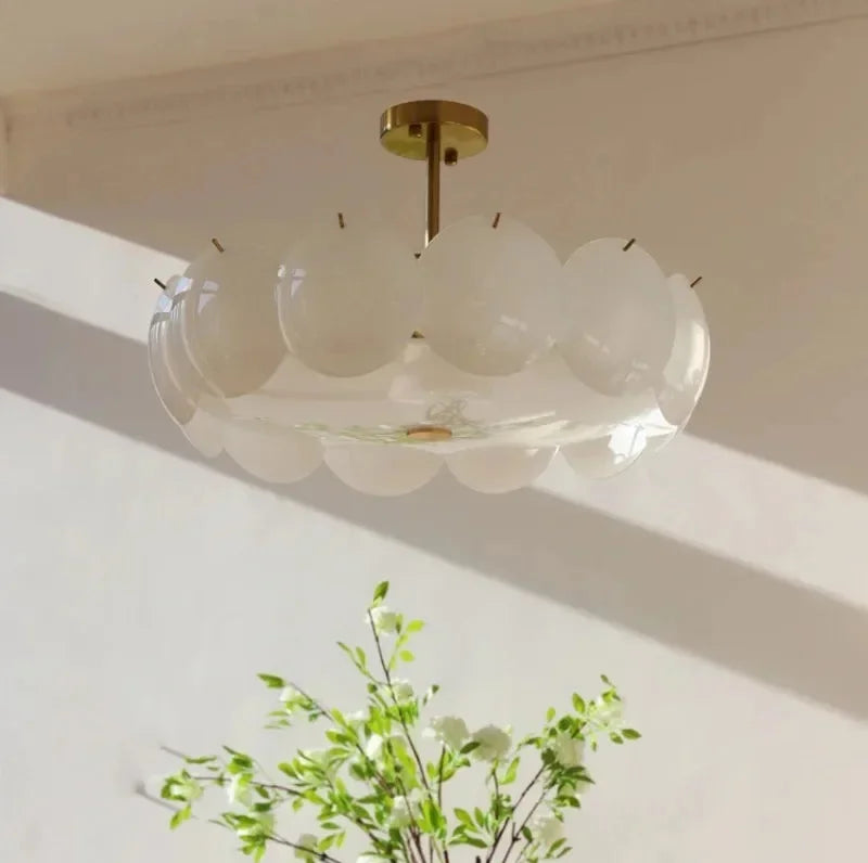 Amélie Aurora Muschelglas-Pendelleuchte