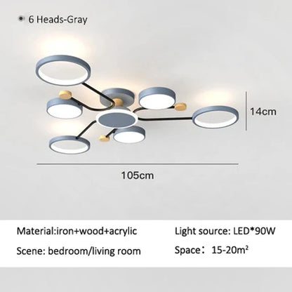 Céline Moderne Multi-Licht LED-Deckenleuchte