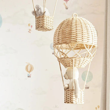 ÉLISE Rattan Heißluftballon Hängende Kinderzimmerdeko