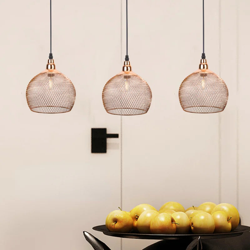 Amélie Nordic Deckenleuchte Vogelkäfig Rose Gold Pendelleuchte