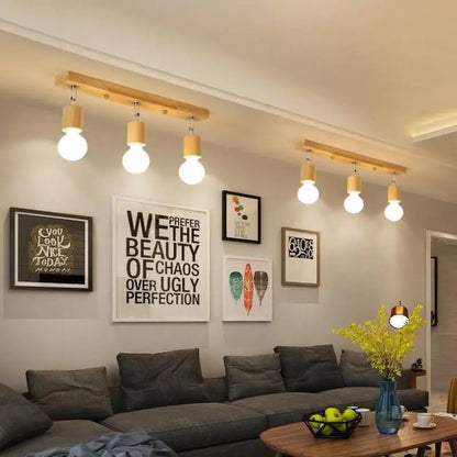 Élise Wooden Rotating LED Surface Mounted Spotlight Lamp