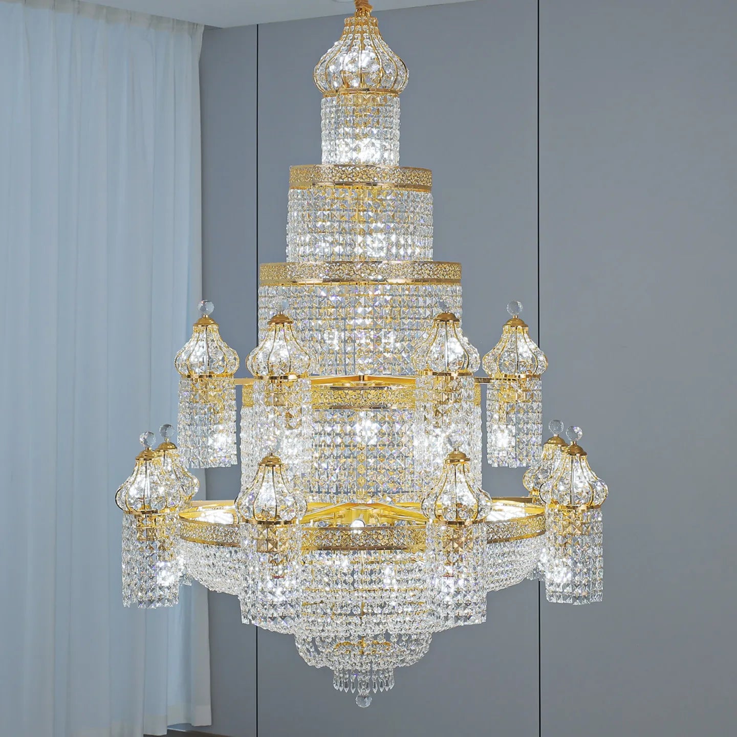 Isabelle Palace Kristallleuchter Luxus Duplex Treppenlicht