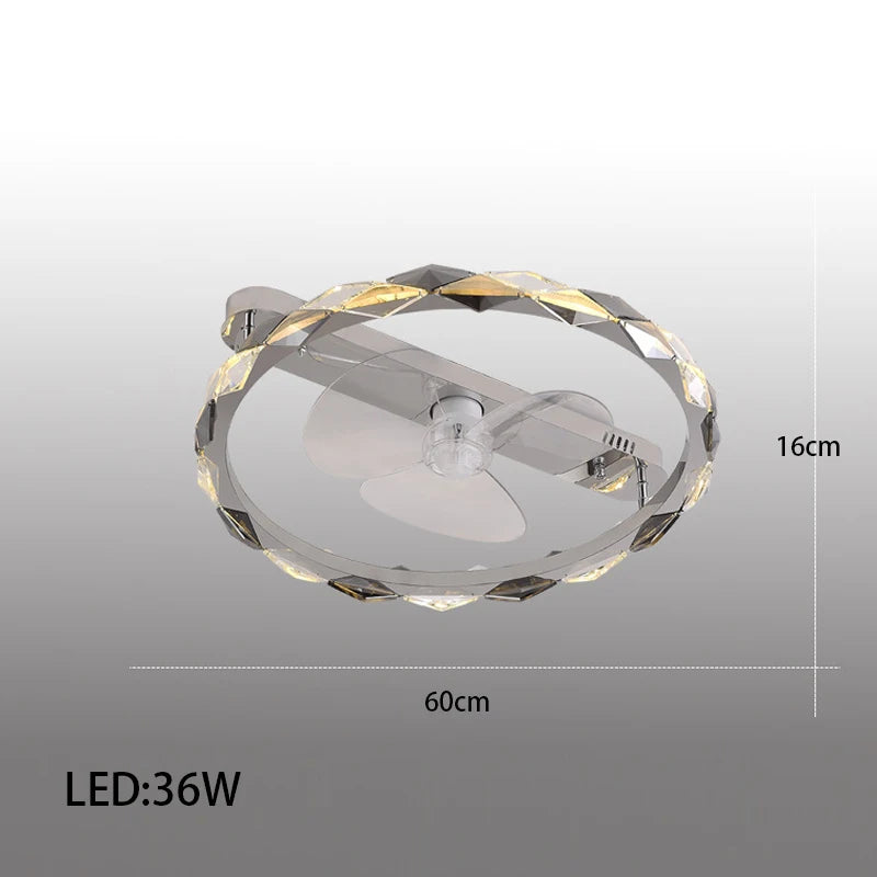 Élodie 2025 Moderner Ring Kristall LED Dimmbare Deckenleuchte Silber Dekor Lampe