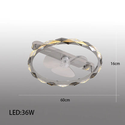 Élodie 2025 Moderner Ring Kristall LED Dimmbare Deckenleuchte Silber Dekor Lampe