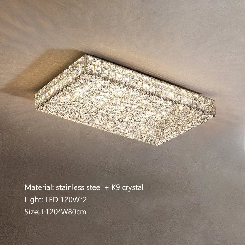 Élodie Moderne Luxus K9 Kristall LED Deckenlampe für Wohn-, Esszimmer, Schlafzimmer, Zuhause, Innenbeleuchtung
