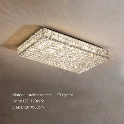 Élodie Moderne Luxus K9 Kristall LED Deckenlampe für Wohn-, Esszimmer, Schlafzimmer, Zuhause, Innenbeleuchtung