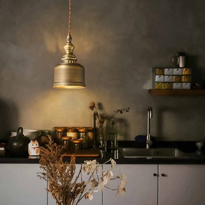 Léon Vintage Messing Mini-Pendelleuchte
