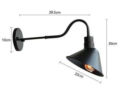 Sophie Industrielle verstellbare Außenwandleuchte E27 Vintage Wandlampe