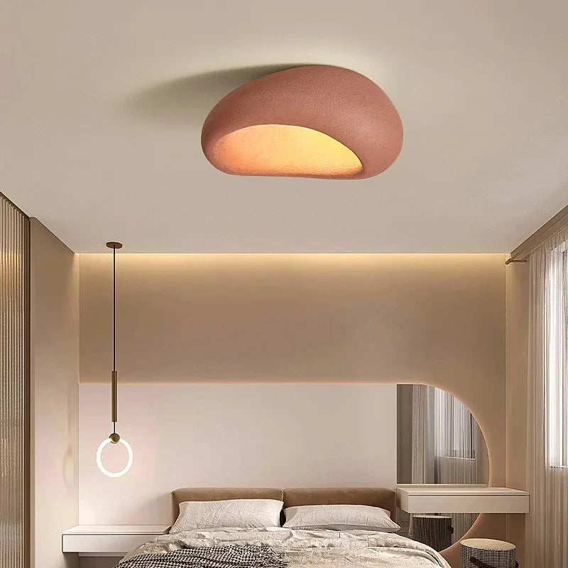Évora Minimalistische strukturierte, halbeingelassene LED-Deckenleuchte