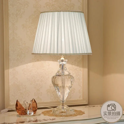 Luxuriöse Kristall-Tischlampe für Schlafzimmer- & Nachttisch-Dekoration