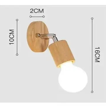 Élise Wooden Rotating LED Surface Mounted Spotlight Lamp