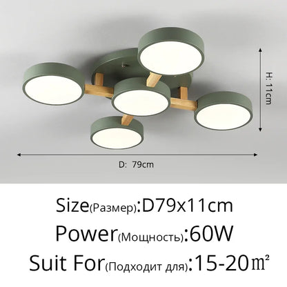 Chloé Nordic Macaron LED Ceiling Chandelier Light