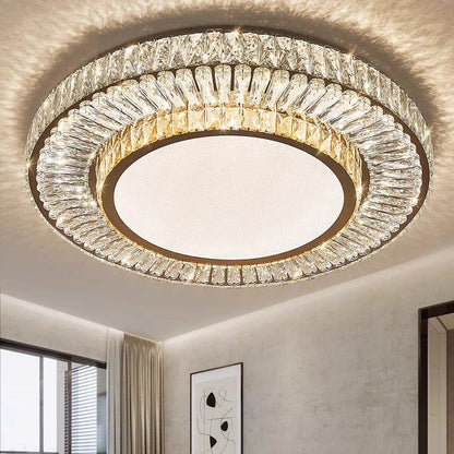 Isabella Luxury Gold Crystal LED Ceiling Light with Remote