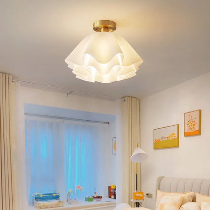 Sofia Nordic LED-Deckenleuchte aus weißem Milchglas