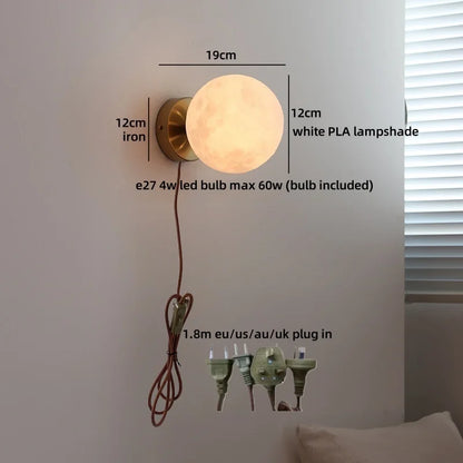 Élise Nordic White Iron LED Wall Lamp Kids Room Decor
