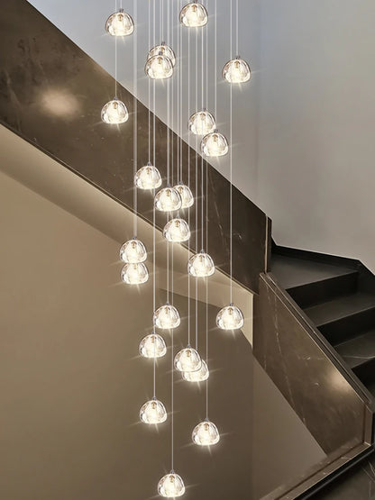 Seraphine Kristall-Wendeltreppen-Kronleuchter für luxuriöse Loft-Innenräume
